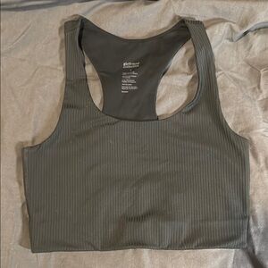 Girlfriend Collective Black Ribbed Sports Bra